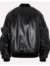 Kim Kardashian Oversized Black Bomber Jacket