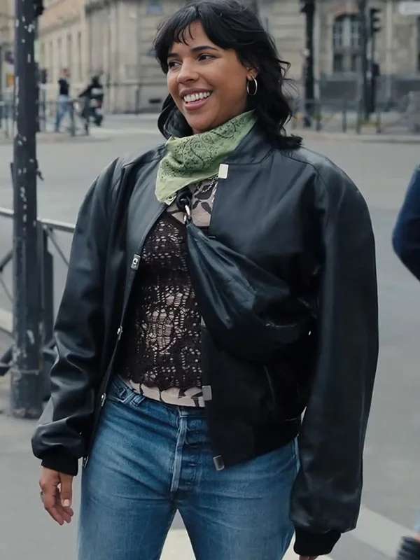 Paloma Castel La Maison Black Leather Jacket