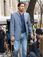 Luke Wilson The Goldfinch Blue Cotton Blazer