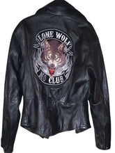 Lone Wolf No Club Black Leather Jacket