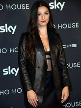 Marisa Abela Soho House Awards Leather Blazer