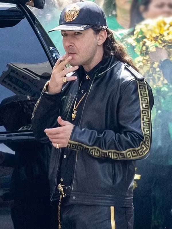 Shia LaBeouf Megalopolis 2024 Black Leather Jacket