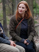 Jessica Chastain Memory 2024 Green Coat