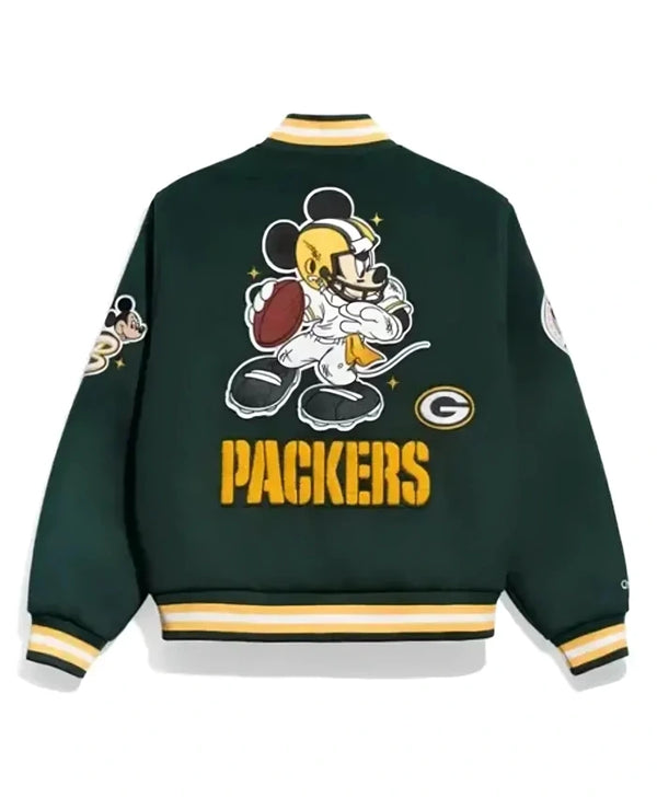Mickey Mouse x Green Bay Packers Varsity Jacket