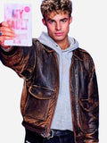 Matthew Broome My Fault London Distressed Leather Jacket