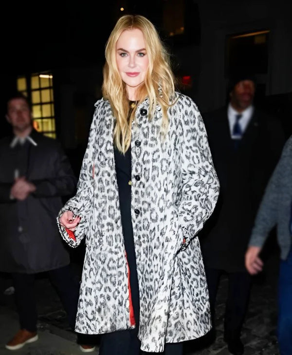 NYC Nicole Kidman Leopard Print Coat