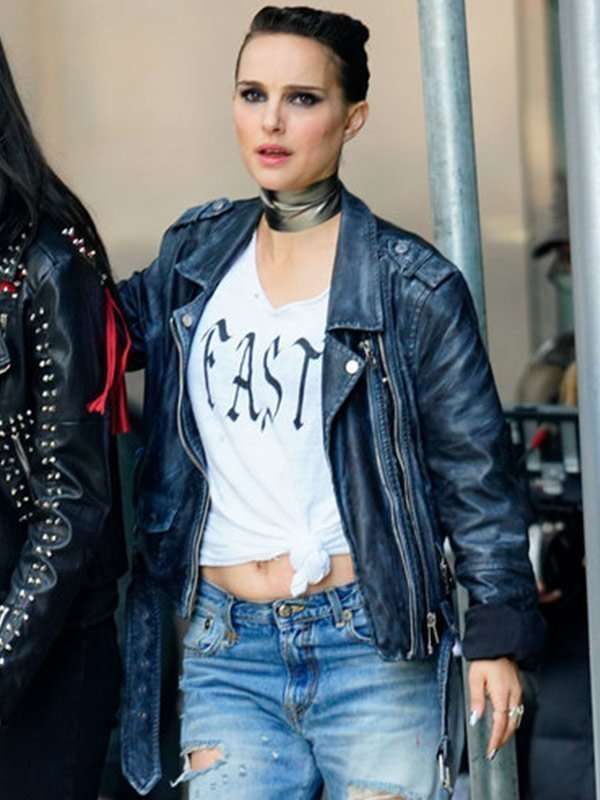 Celeste Montgomery Vox Lux Black Leather Jacket
