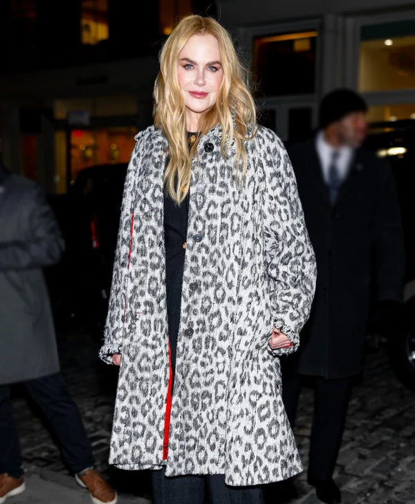 NYC Nicole Kidman Leopard Print Coat