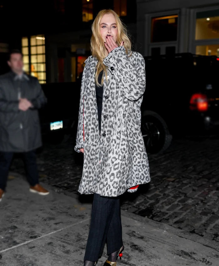NYC Nicole Kidman Leopard Print Coat