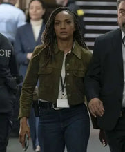 Nyla Harper The Rookie Green Suede Leather Jacket
