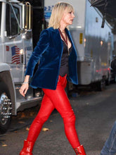 Cate Blanchett Ocean’s Eight Blue Velvet Blazer