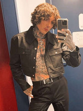 Oli Sykes BRIT Awards 2024 Black Leather Jacket