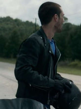 K.J. Apa One Fast Move Black Leather Jacket