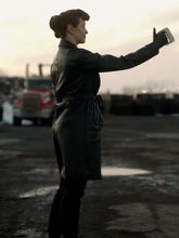 Janine Theriault Relax I’m from the Future 2023 Leather Coat