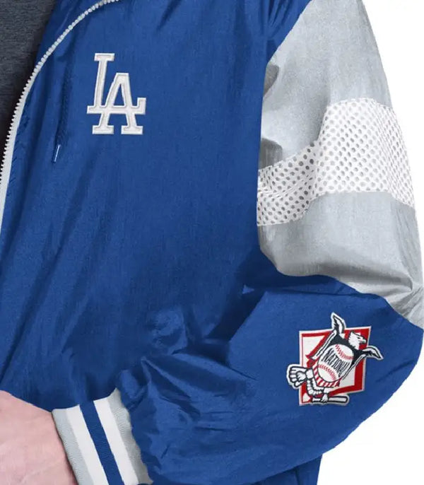 Royal/Gray LA Dodgers Legacy Lightweight Hooded Jacket