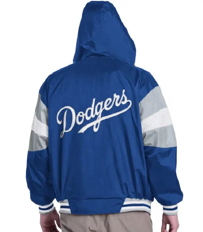 Royal/Gray LA Dodgers Legacy Lightweight Hooded Jacket