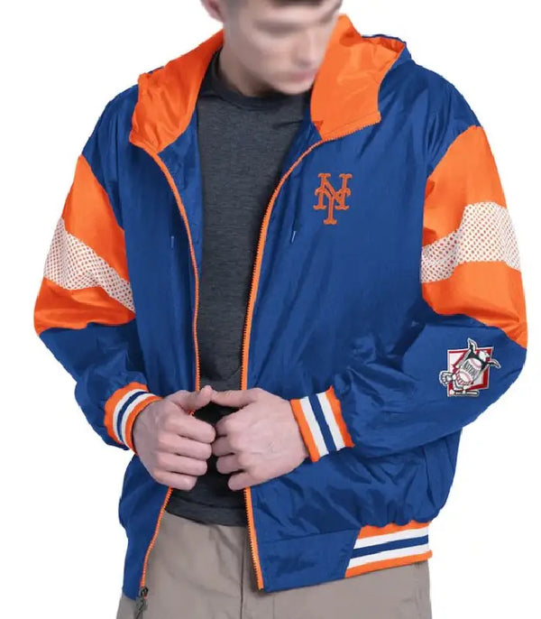Royal/Orange NY Mets Legacy Lightweight Hooded Jacket