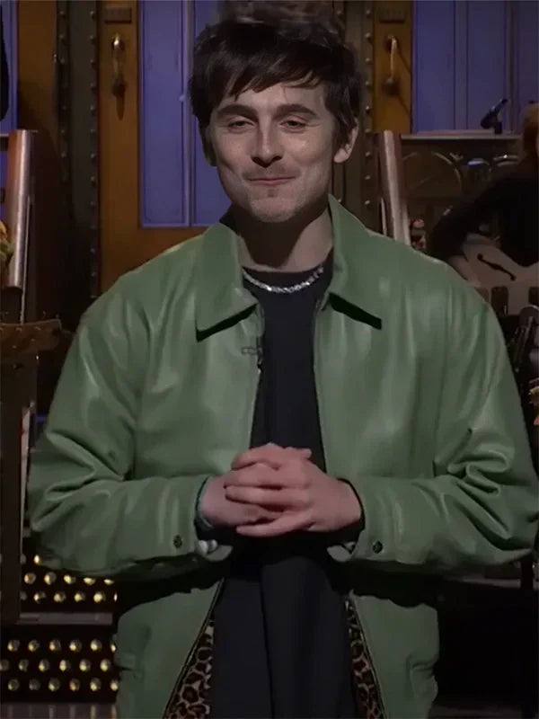SNL Timothee Chalamet Leather Jacket