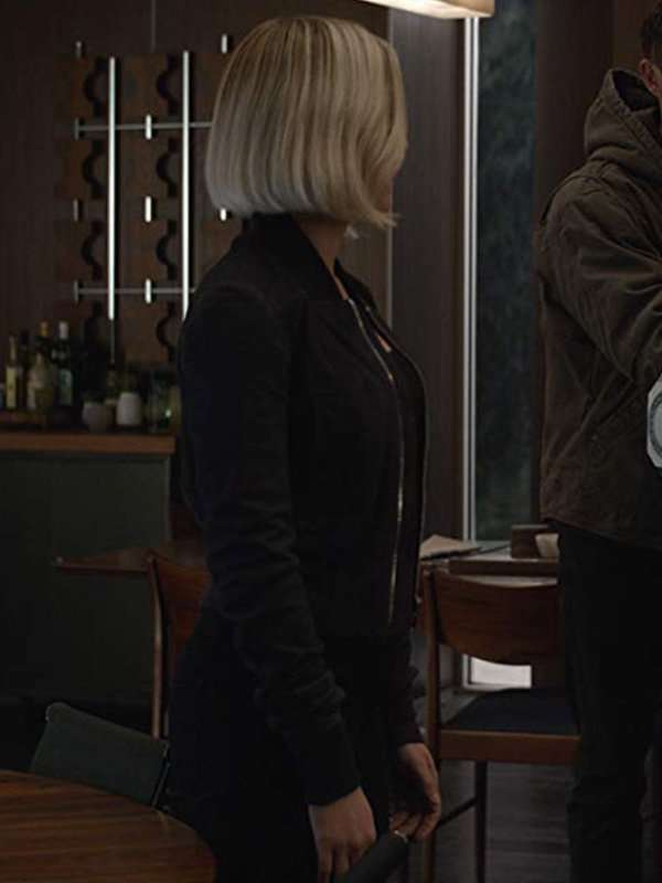 Avengers Endgame Scarlett Johansson Black Leather Jacket