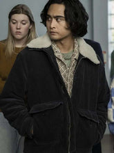Simon Elroy School Spirits 2023 Black Shearling Jacket