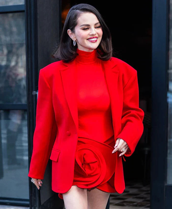 Selena Gomez Rare Beauty Event 2025 Red Blazer