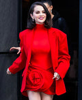 Selena Gomez Rare Beauty Event 2025 Red Blazer