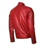 Men's Biker Jacket With Silver Zipper