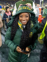 Simone Biles Green Bay Packers Puffer Jacket
