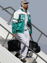 Jalen Hurts Philadelphia Eagles Green Bomber Jacket