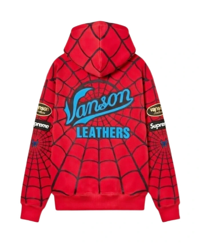 Supreme x Vanson Leathers Spiderman Hoodie