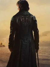 Pierre Niney The Count of Monte-Cristo 2024 Black Leather Coat