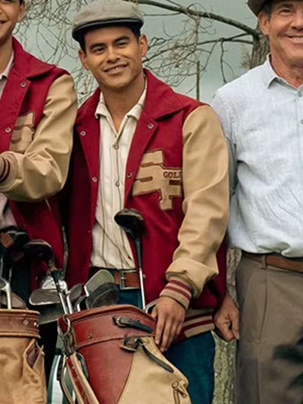 Julian Works The Long Game Red Varsity Jacket