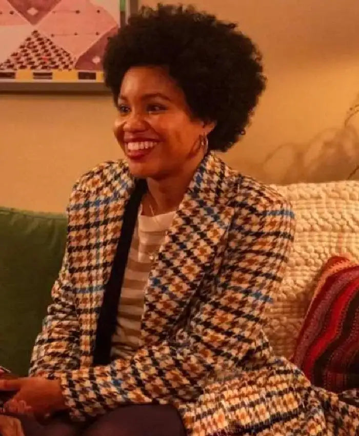 Buy Sinclair Daniel The Other Black Girl 2023 Brown Houndstooth Coat For Women