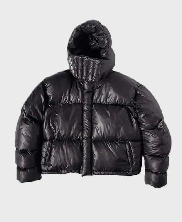 Trendt Vision Detachable Hood Black Puffer Jacket For Men and Women