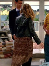 Jenny Harper Two and a Half Men Black Leather Jacket