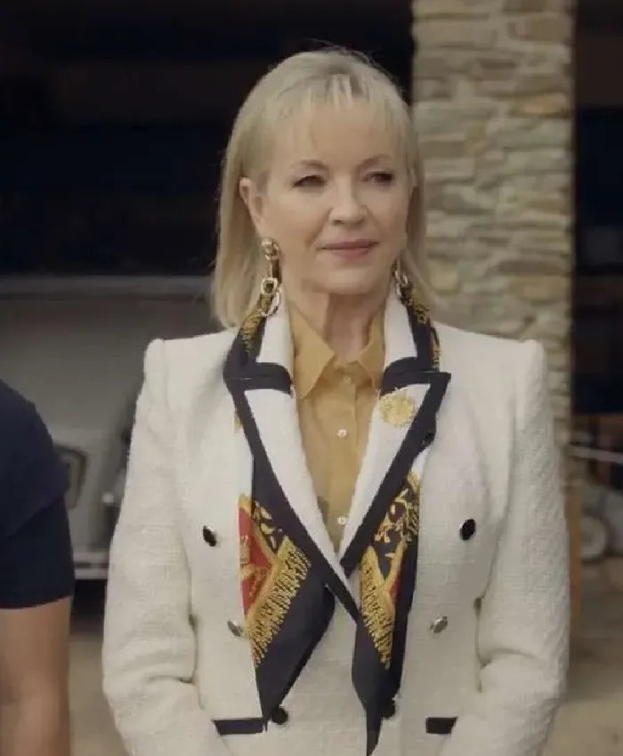 Under The Vines Rebecca Gibney White Blazer

