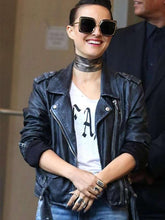 Celeste Montgomery Vox Lux Black Leather Jacket