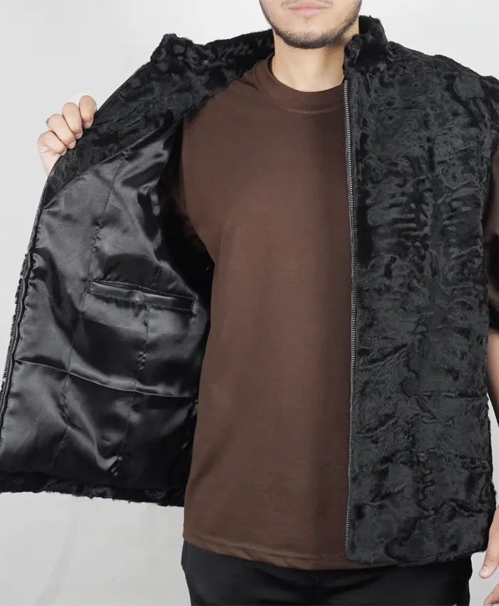Persian Lamb Fur Winter Waistcoat Vest