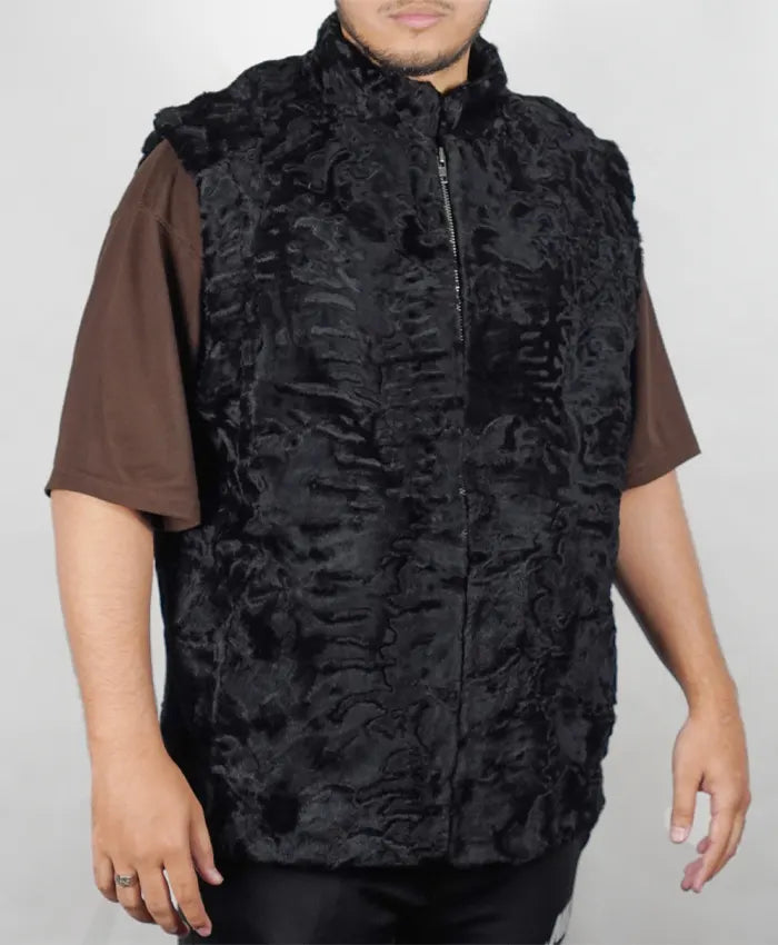 Persian Lamb Fur Winter Waistcoat Vest