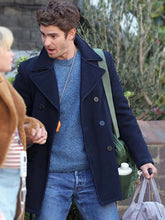 Andrew Garfield We Live in Time 2025 Blue Peacoat