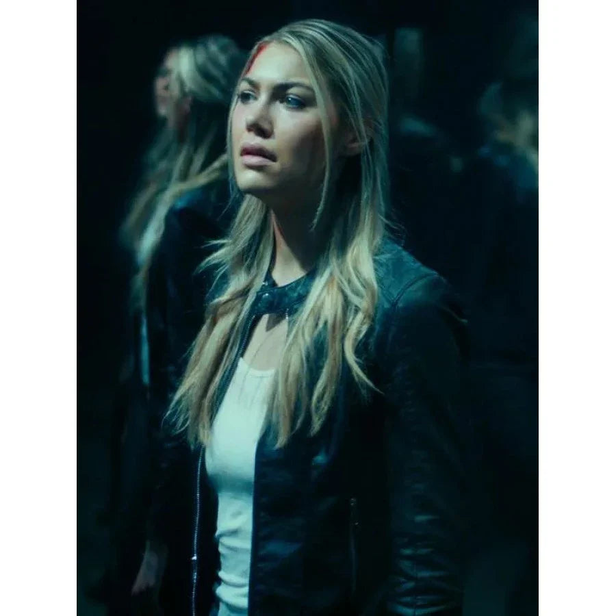 Meredith Vancuyk Woman In The Maze Black Leather Jacket