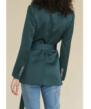 Grown-ish S04 Zoey Johnson Satin Green Blazer