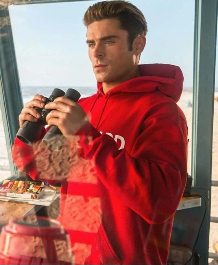 Baywatch Lifeguard Zac Efron Red Hoodie