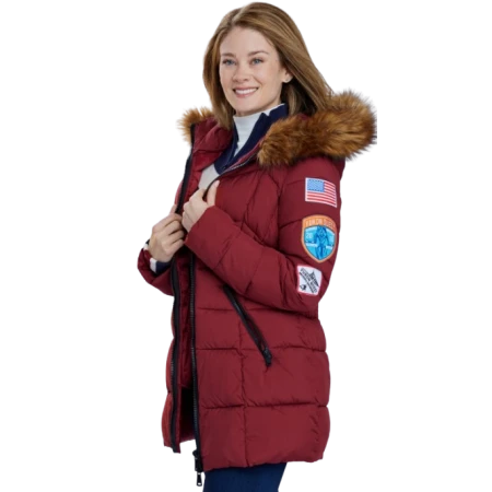 The Finnish Line Kim Matula Red Fur Hooded Jacket