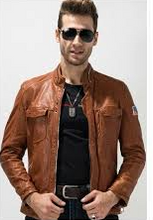 Mens Biker Distressed Motorcycle Genuine Biker Leather Jacket