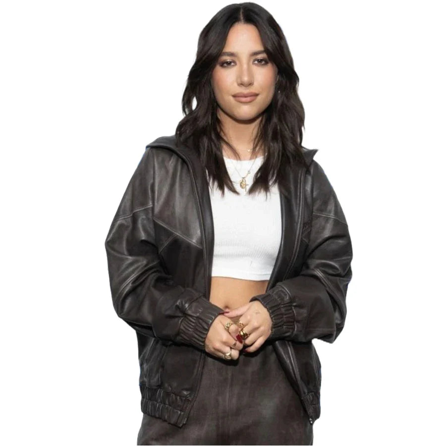 Mackenzie Ziegler Black Leather Jacket