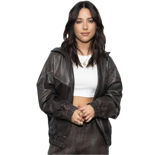 Mackenzie Ziegler Black Leather Jacket