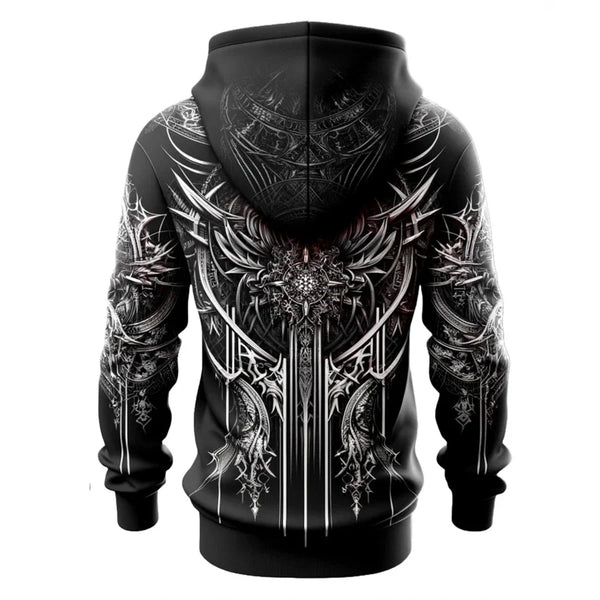 Men's Gothic Punk Fleece Hoodie