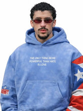 Bad Bunny USA Hoodie | More Powerful Than Hate is Love Hoodie