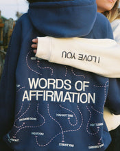 Blue Words of Affirmation Oversized Hoodie